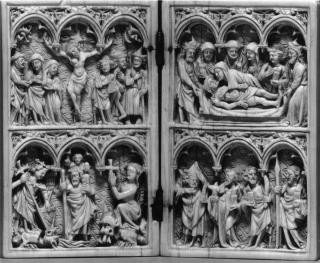 Diptych, 2 registers, 3 arches across (frise d'arcatures) (Front)