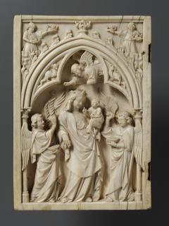 Diptych, 1 register, 1 arch across (plaquettes) (Wing, left)
