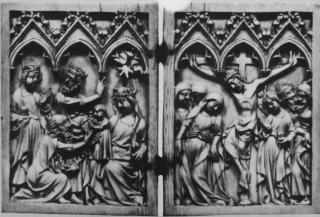 Diptych, 1 register, 3 arches across (plaquette; frise d'arcatures) (Front)