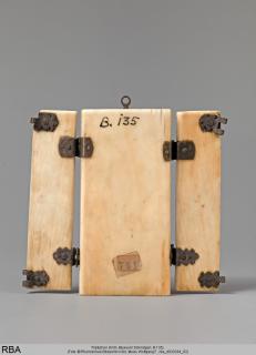 Triptych, 2 registers, with trefoils arches (Side)