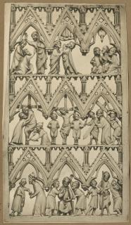 Openwork panel, 3 registers, 3 arches across (frise d'arcatures; plaque ajourée) (Front)