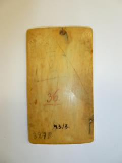 Wing, right (fragment of a diptych), 2 registers, 4 arches across (frise d'arcatures) (Back)
