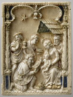 Diptych, 1 register, 1 arch across (plaquette) (Wing, right)