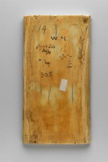 Wing, right (part of a diptych), 2 registers, 4 arches across, bands of rosettes (frise d'arcatures; décor de roses) (Back)