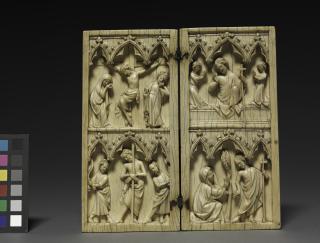 Diptych, 2 registers, 3 arches across (frise d'arcatures) (Front)