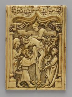 Panel, 1 register, 1 ogee arch across (plaquette; colonnettes) (Front)
