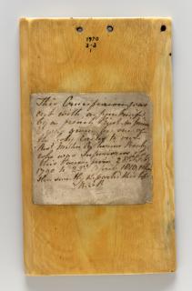 Wing, right (fragment of a diptych), 1 register, 1 arch across (plaquette) (Back)