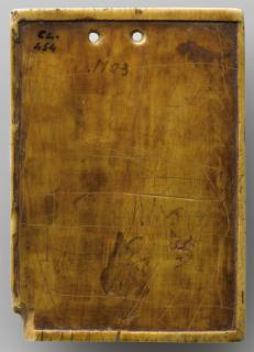 Writing tablet, 1 register, 3 arches across (frise d'arcatures; plaquette) (Back)