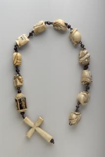 Complete rosary of 11 beads, with crucifix pendant (chaplet) (Back)
