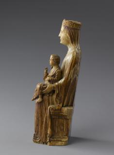 Statuette; Moussac Virgin and Child (Vierge à l'enfant de Moussac) (Side)