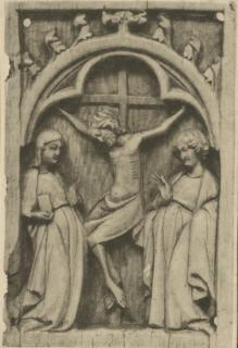 Wing, right (fragment of a diptych), 1 register, 1 arch across (plaquette) (Front)