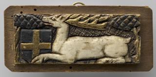 Panel (possibly fragment of a box), 1 register (plaquette) (Front)