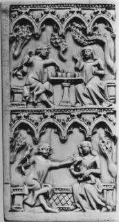 Writing tablets, 2 registers, 4 arches across (frise d'arcatures; tablettes à écrire) (Front)