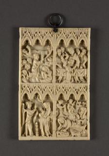Wing, left (part of a diptych), 2 registers, 6 arches across (frise d'arcatures) (Front)