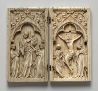 Diptych, 1 register, 1 arch across (plaquette) (Front)