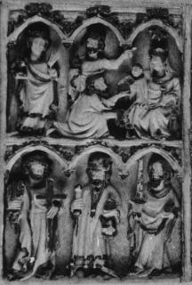 Diptych, 2 registers, 3 arches across (frise d'arcatures) (Wing, left)