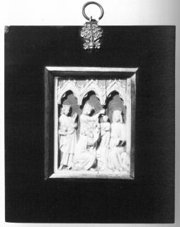 Wing, left (fragment of a diptych), 1 register, 3 arches across (frise d'arcatures; plaquette) (Front)