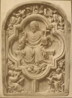 Double-sided panel, 1 register, 3 arches across, with quatrefoil (frise d'arcatures; plaquette; quatre-feuilles) (Side 2)