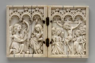 Diptych, 1 register, 3 arches across (plaquettes; frise d'arcatures) (Front)