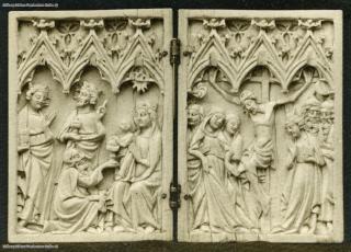 Diptych, 1 register, 3 arches across (plaquettes; frise d'arcatures) (Front)
