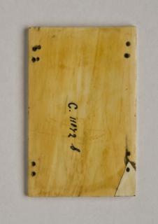 Wing, left (fragment of a diptych), 1 register, 3 arches across (plaquette; frise d'arcatures) (Back)