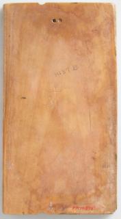 Wing, right (part of a diptych), 2 registers, with quatrefoils (quatre-feuilles) (Back)