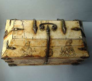 Casket with pitched lid (coffret); known as 'Arqueta de los Reyes' (Kings' Casket) (Front)
