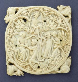 Mirror case, frame of 8 lobes (valve de miroir) (Front)