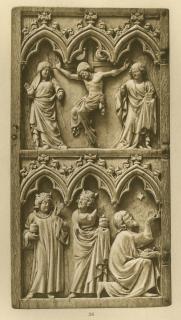 Wing, left (fragment of a diptych), 2 registers, 3 arches across (frise d'arcatures) (Front)