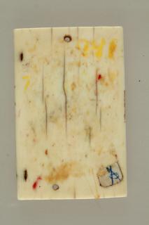 Wing, left (fragment of a diptych), 1 register, 1 arch across (plaquette) (Back)