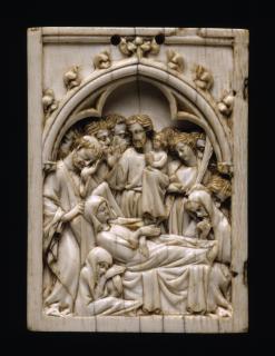 Wing, left (part of a diptych), 1 register, 1 arch across (plaquette) (Front)