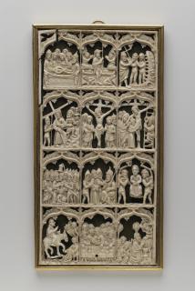 Openwork panel (plaque ajourée), 4 registers, 3 ogee arches across (frise d'arcatures) (Front)