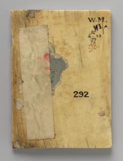 Wing, left (fragment of a diptych), 1 register, 3 arches across (plaquette; frise d'arcatures) (Back)