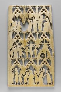 Openwork panel, 3 registers, 3 arches across (frise d'arcatures; plaque ajourée) (Back)