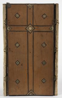 Polyptych, 3 registers (wings), openwork panels, ogee arches (tabernacle; ajouré; colonnettes) (Back, closed)