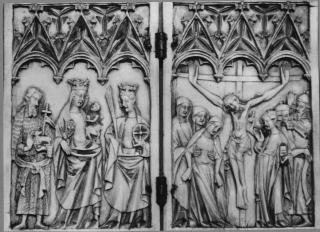 Diptych, 1 register, 3 arches across (plaquettes; frise d'arcatures) (Front)