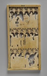 Openwork panel, 3 registers, 6 arches across (frise d'arcatures; plaque ajourée) (Back)