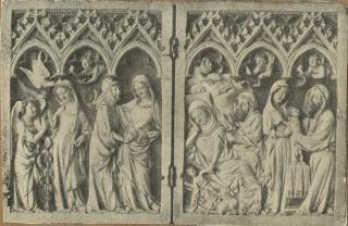 Diptych, 1 register, 3 arches across (plaquettes; frise d'arcatures) (Front)