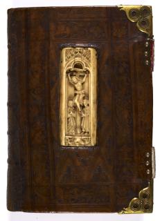 Belt pendant; reused as part of the binding of a book (Front)