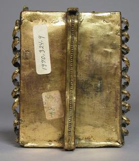 Wing, right (fragment of a diptych), 1 register, 3 arches across (frise d'arcatures; plaquette); reused as a pax (baiser de paix) (Back)