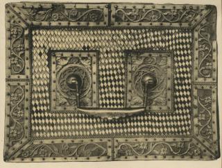 Casket with openwork panels (coffret; plaques ajourées) (Lid)