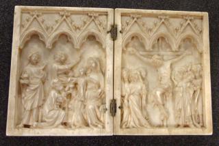 Diptych, 1 register, 3 arches across (plaquettes; frise d'arcatures) (Front)