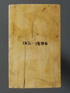 Panel (from a devotional booklet or a set of writing tablets), 1 register, 3 arches across (tablette à écrire; plaquette; frise d'arcatures) (Back)