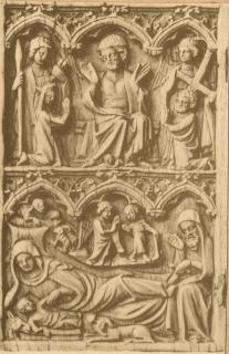 Diptych, 2 registers, 3 arches across (frise d'arcatures) (Front)