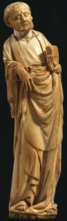 Wing, left (fragment of a diptych), 2 registers, bands of rosettes (décor de roses) (Front)
