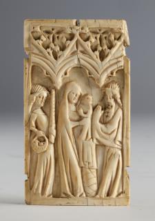 Panel, 1 register, 1 full and 2 half arches across (plaquette; frise d'arcatures) (Front)