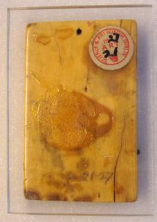 Wing, right (fragment of a diptych), 1 register, 1 arch across (plaquette; colonnettes) (Back)