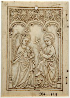 Double-sided panel, 1 register, 3 arches across (frise d'arcatures; plaquette) (Side 1)