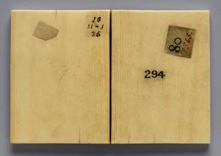 Diptych, 1 register, 3 arches across (plaquettes; frise d'arcatures) (Back)