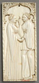 Panel (part of a casket), 1 register, 1 ogee arch across (plaquette; coffret) (Front)